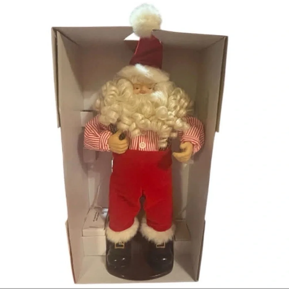 JINGLE BELL ROCK DANCING SANTA Dillards Rock Santa Collectible Original Box - Picture 2 of 7